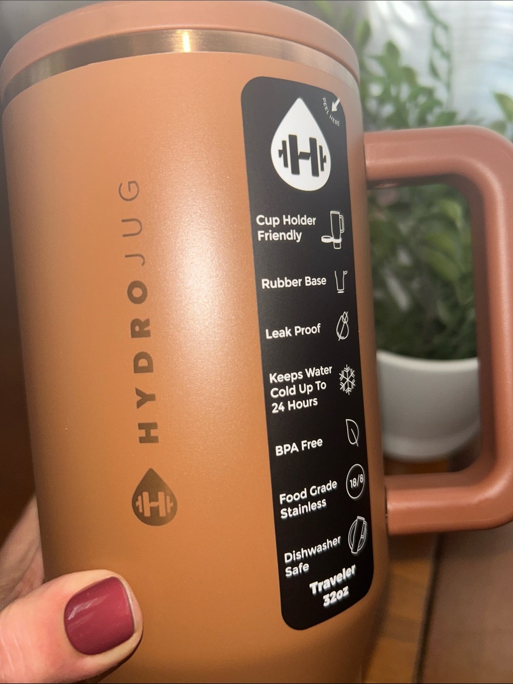 HydroJug 32 oz Travel Mug with Handle Spice